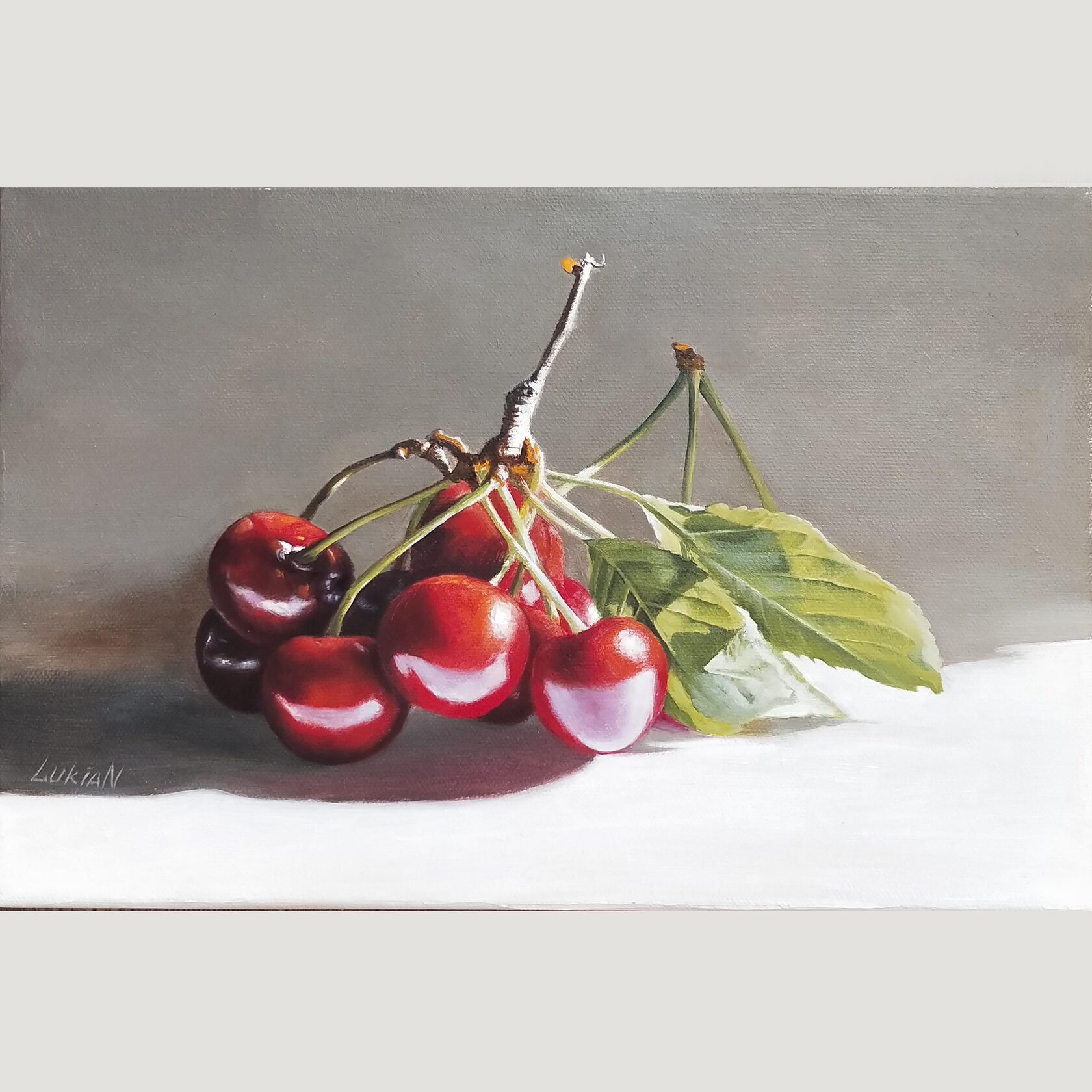 черешня в живописи. вишня акрилом. вишня живопись. вишня живопись. вианора вишня художник.