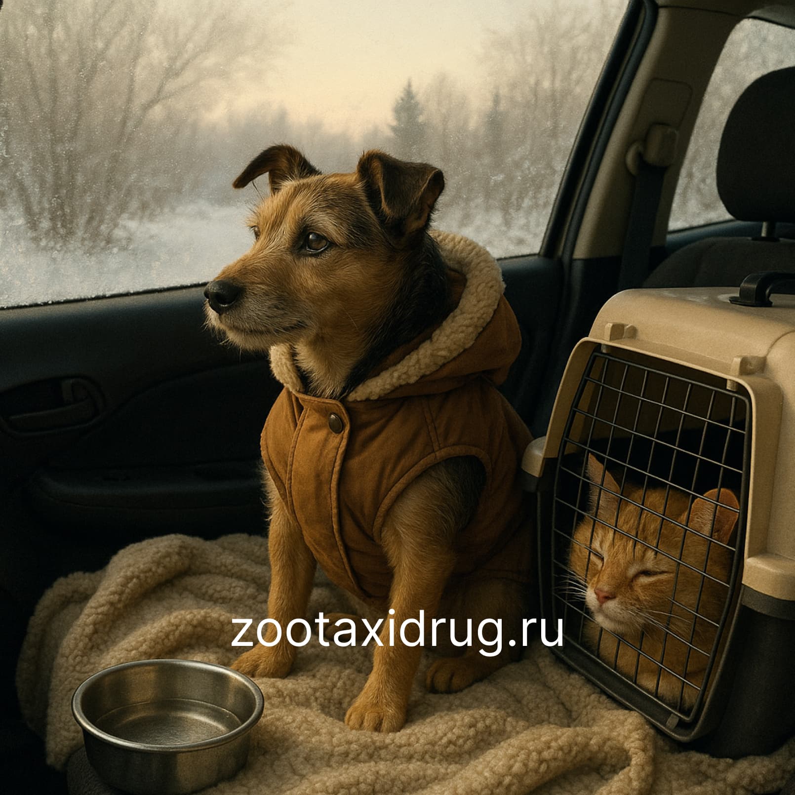 Как перевозить животное в холодное время года: советы для безопасности и комфорта