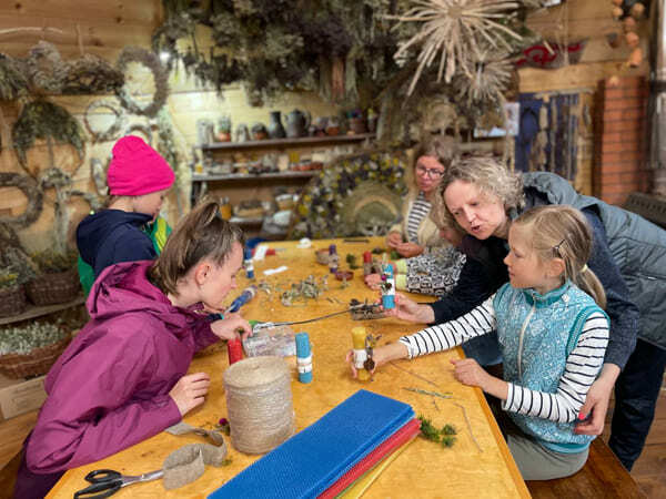 Семейный лагерь - мастер класс по изготовлению свечей