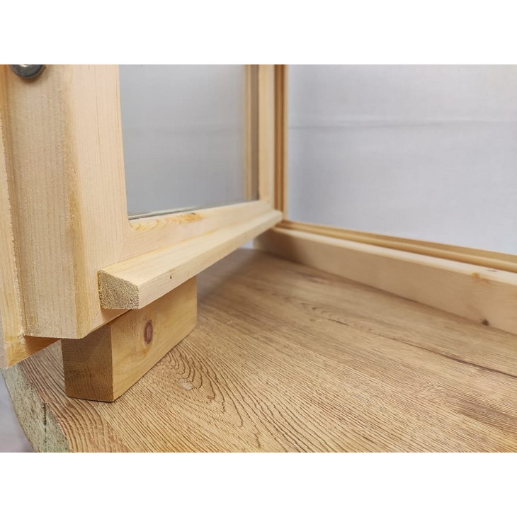 окно кедр прозрачный стеклопакет