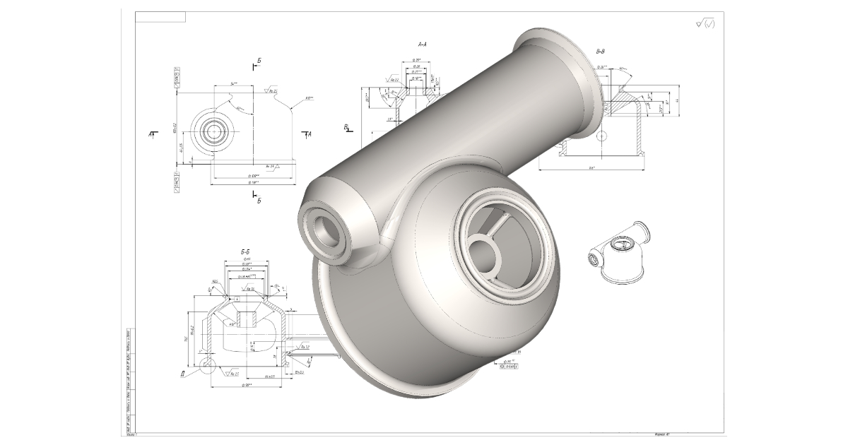 корпус улиты, реверс инжиниринг, проектирование, разработка кд, конструкторская документация