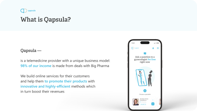 презентации Qapsula, пример оформления слайда