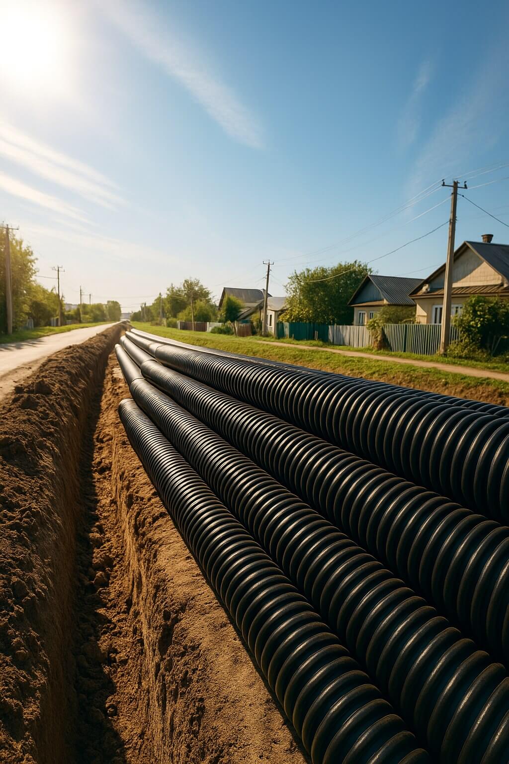 Как правильно уложить трубу FD Plast в канаву?