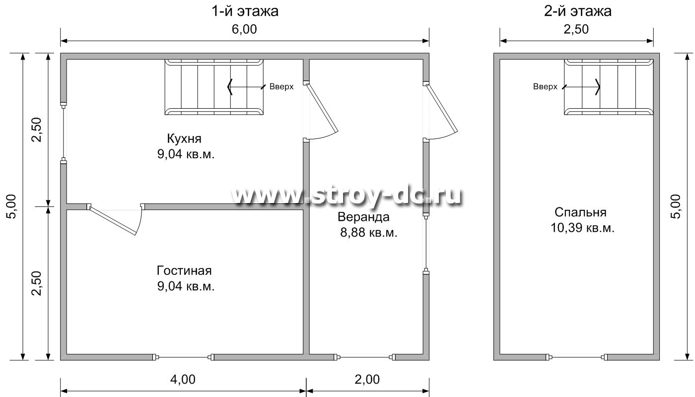 Проект каркасного дома 6х6 одноэтажный с расчетом материала