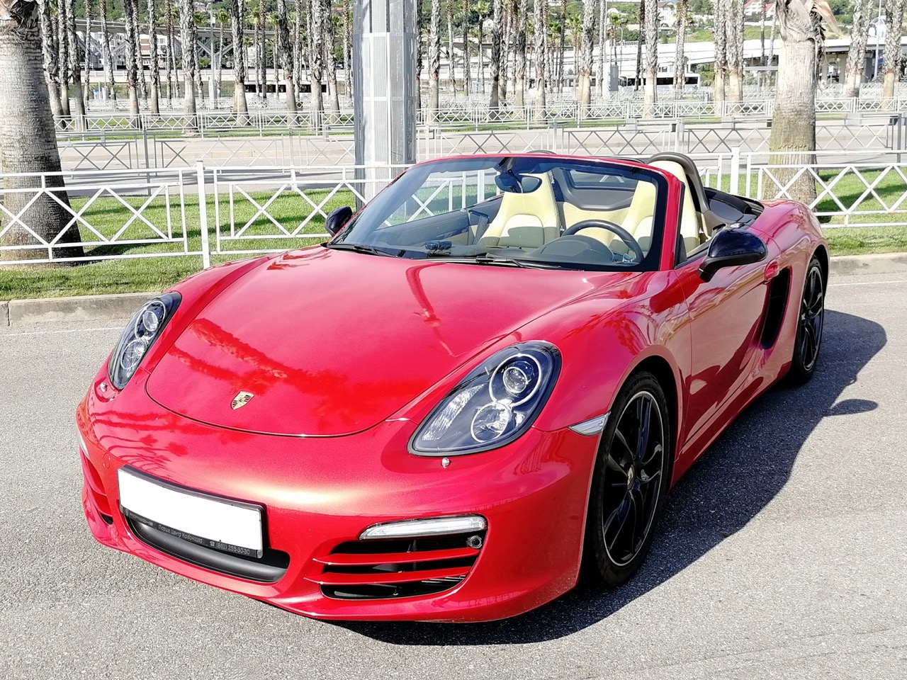 Porsche Boxster 981 красный