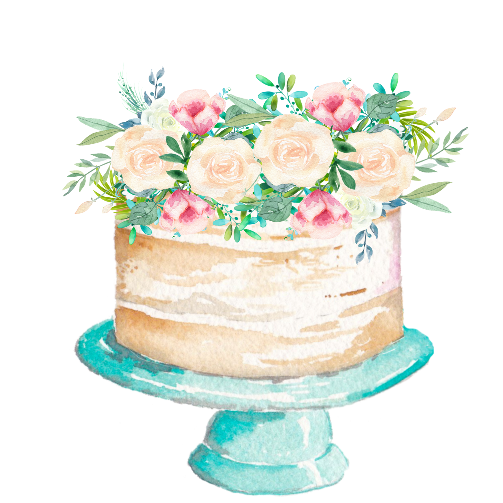 Акварельный торт. Тортик иллюстрация. Акварельный тортик на прозрачном фоне. Торт рисунок.