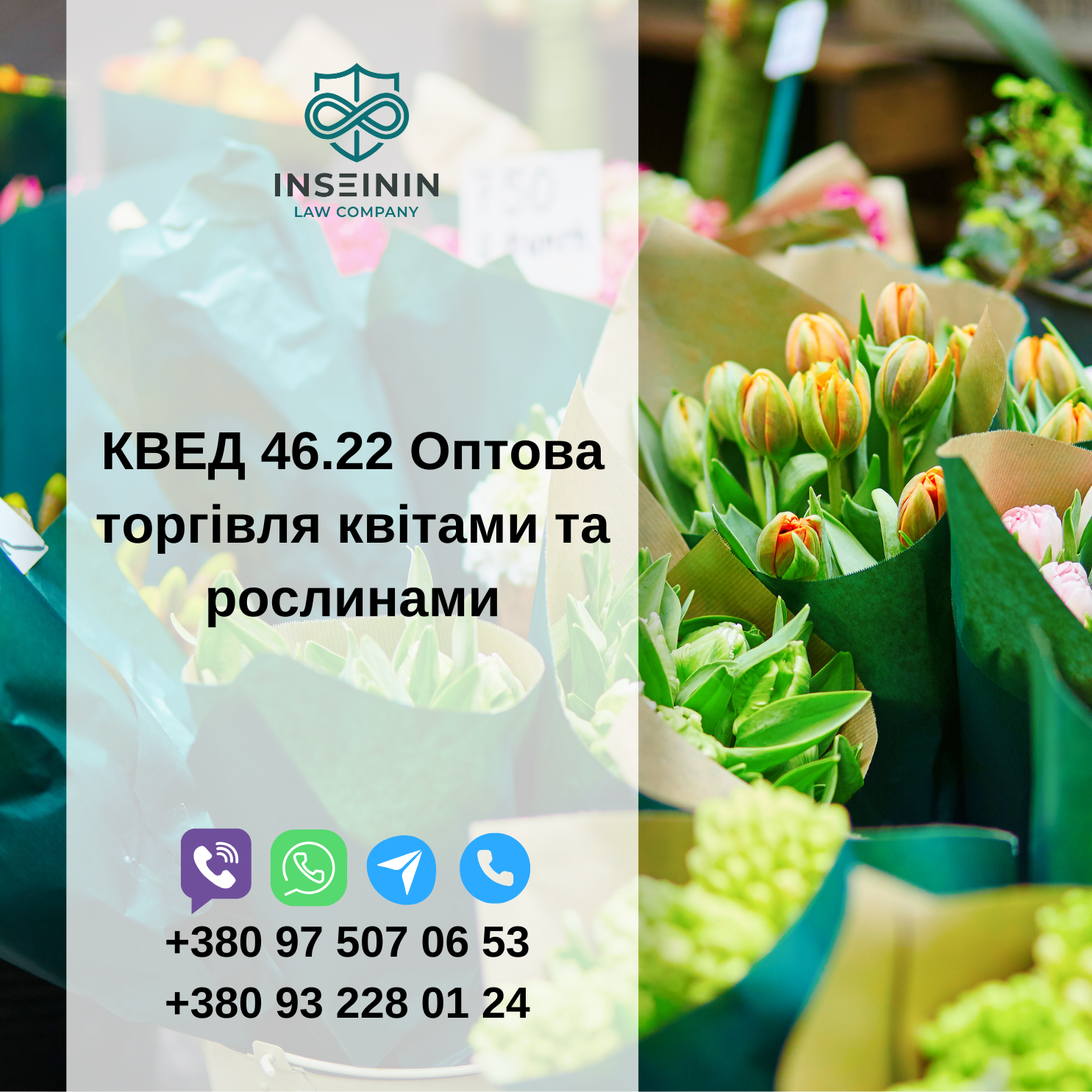 КВЕД 46.22 Оптова торгівля квітами та рослинами