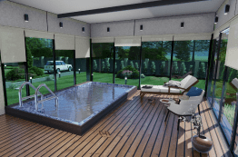 Модульный бассейн крытый с зоной отдыха в СПб