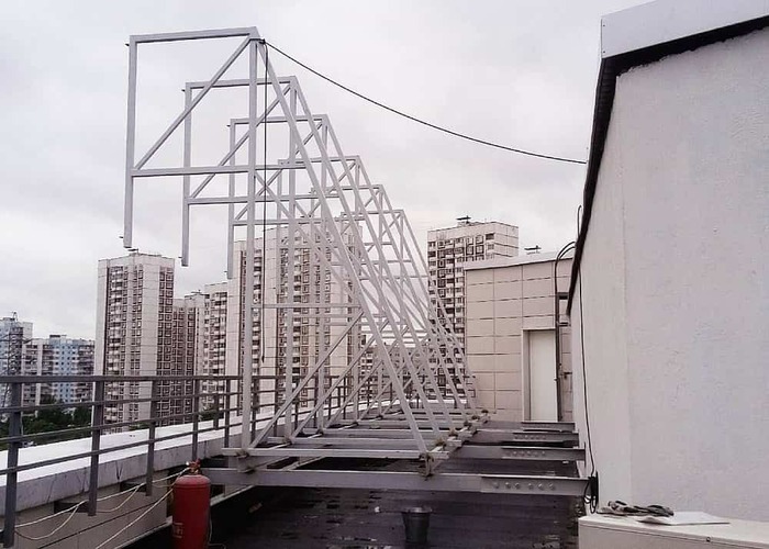 Крышная рекламная установка — structure work 5