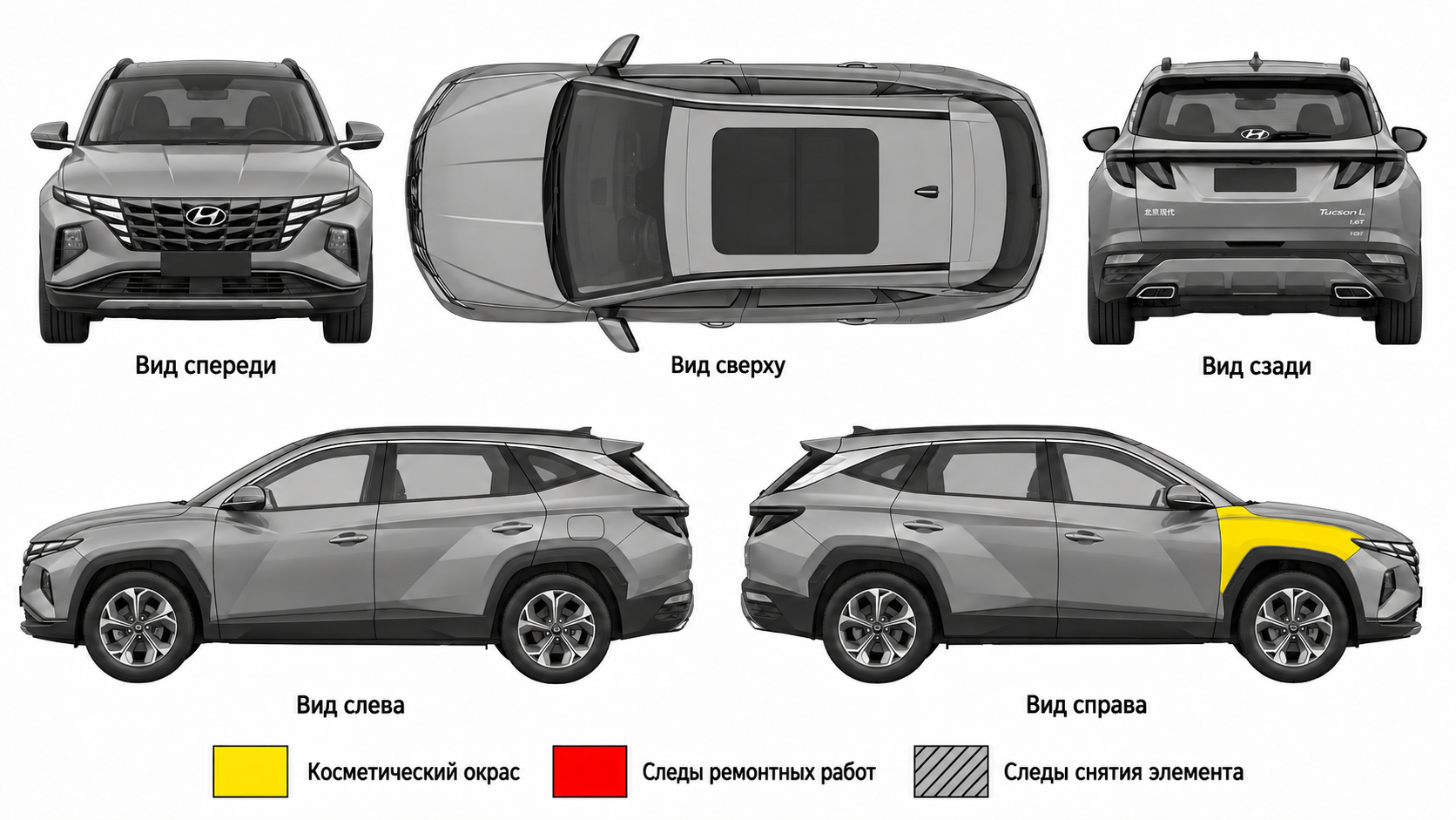 Карта ЛКП Hyundai Tucson