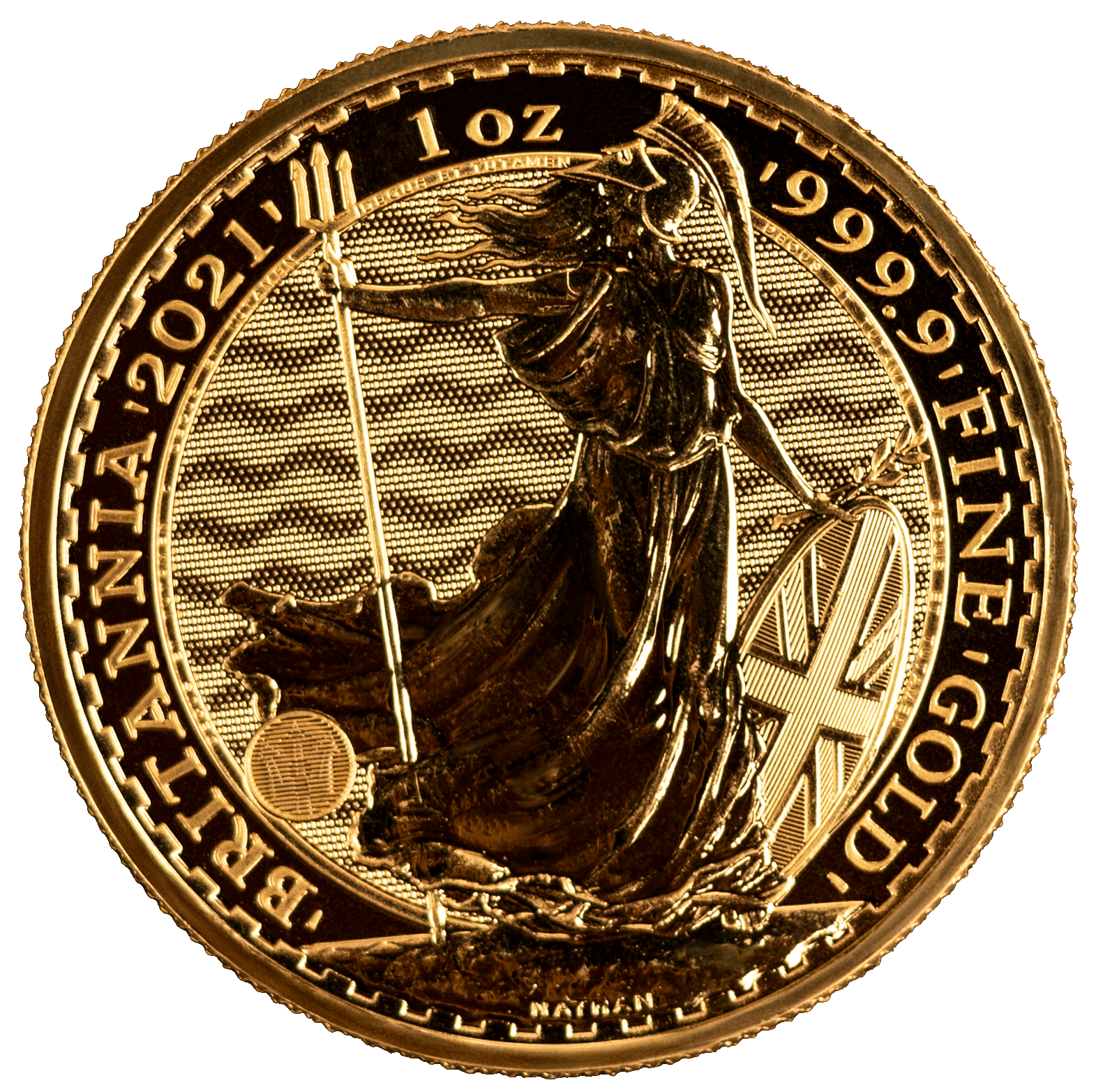 британская золотая инвестиционная монета 2021