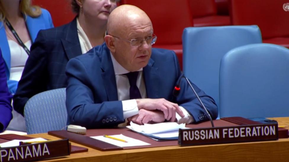 Василий Небензя выступает в Совбезе ООН по удару по колледжу в Старобельске