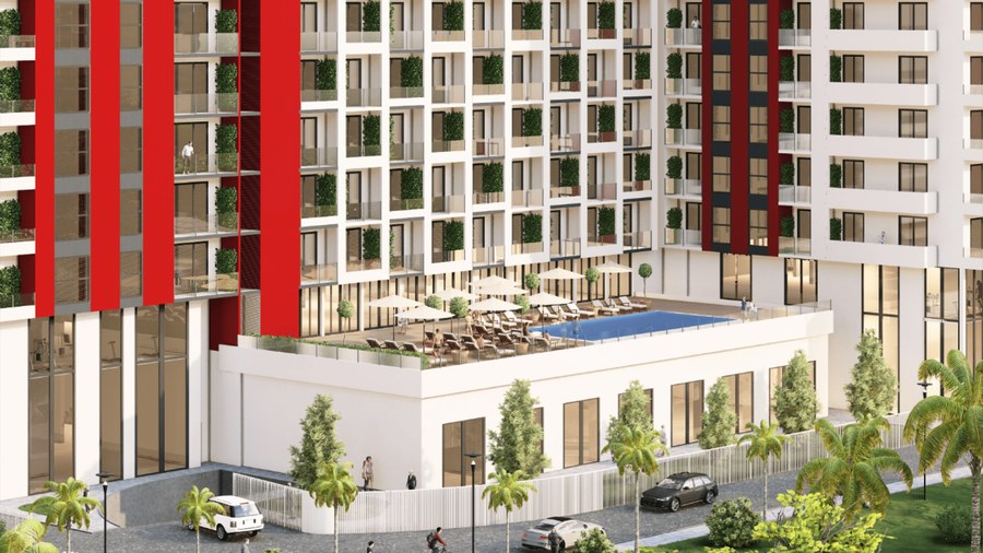RED — fasada i taras rekreacyjny
