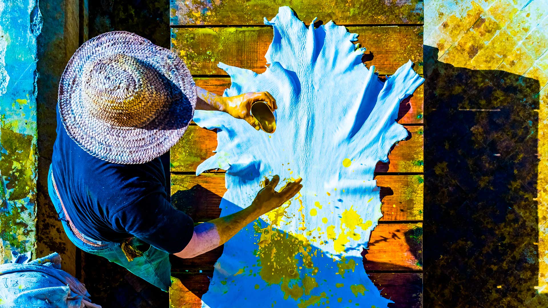 красильни феса - шуара в марокко