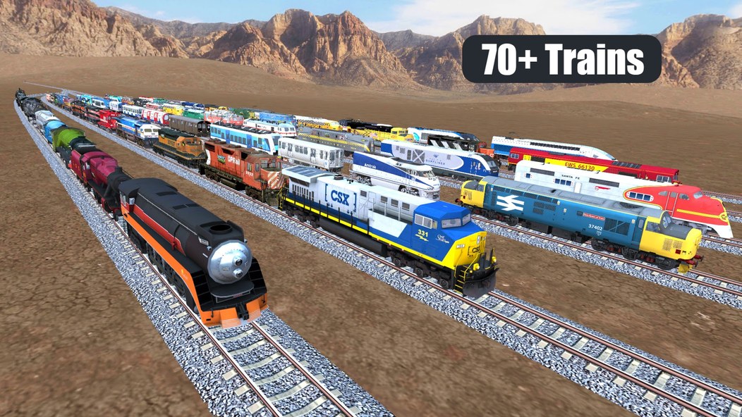 Train Sim: симулятор поезда на телефон, десятки локомотивов на путях