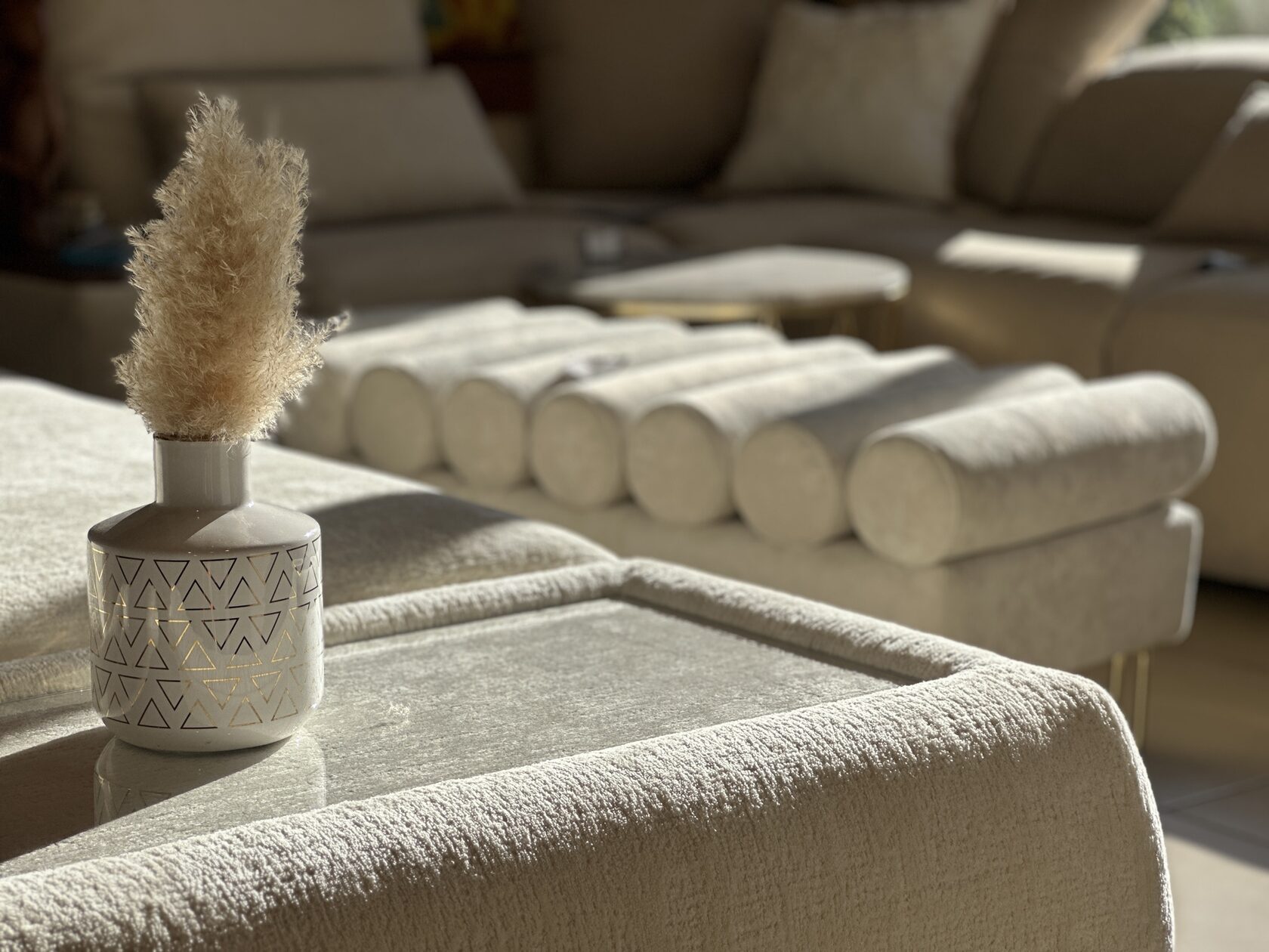 Lounge details natural texture