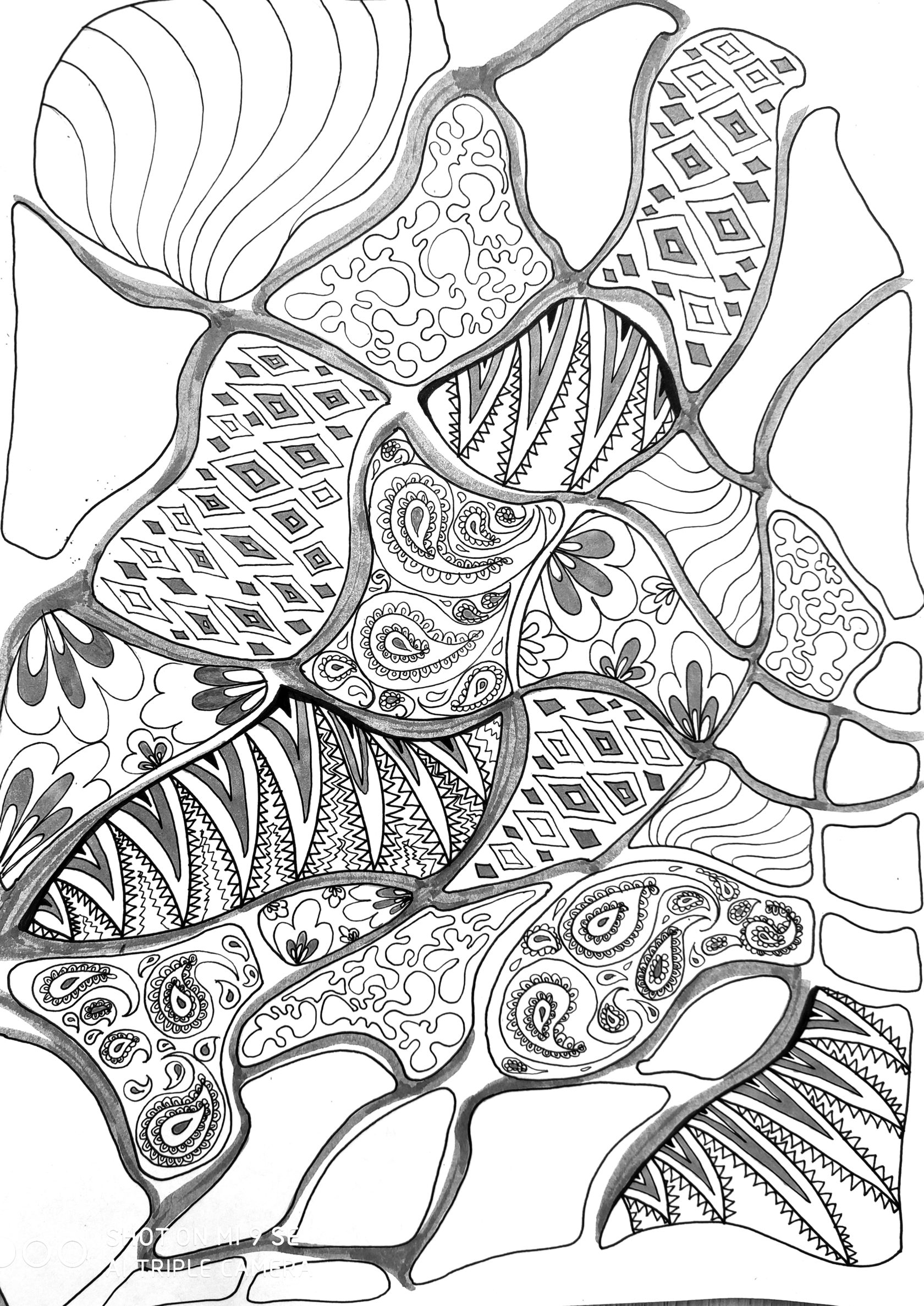 декоративная стилизация портрета. декоративная графическая композиция. декоративная композиция. стилизованные формы. стилизация имени катя.