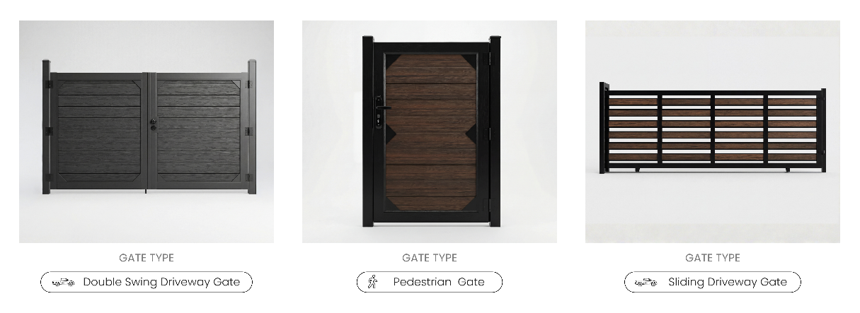 Ground-Inserted Composite Gate Systems | Pedestrian, Swing & Sliding Gates