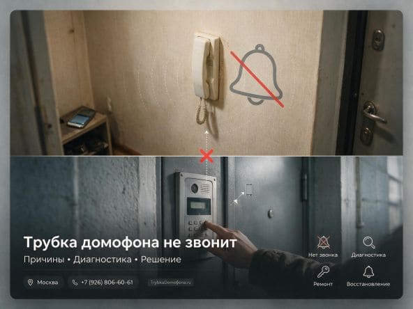 Трубка домофона не звонит: причины поломки и варианты решения