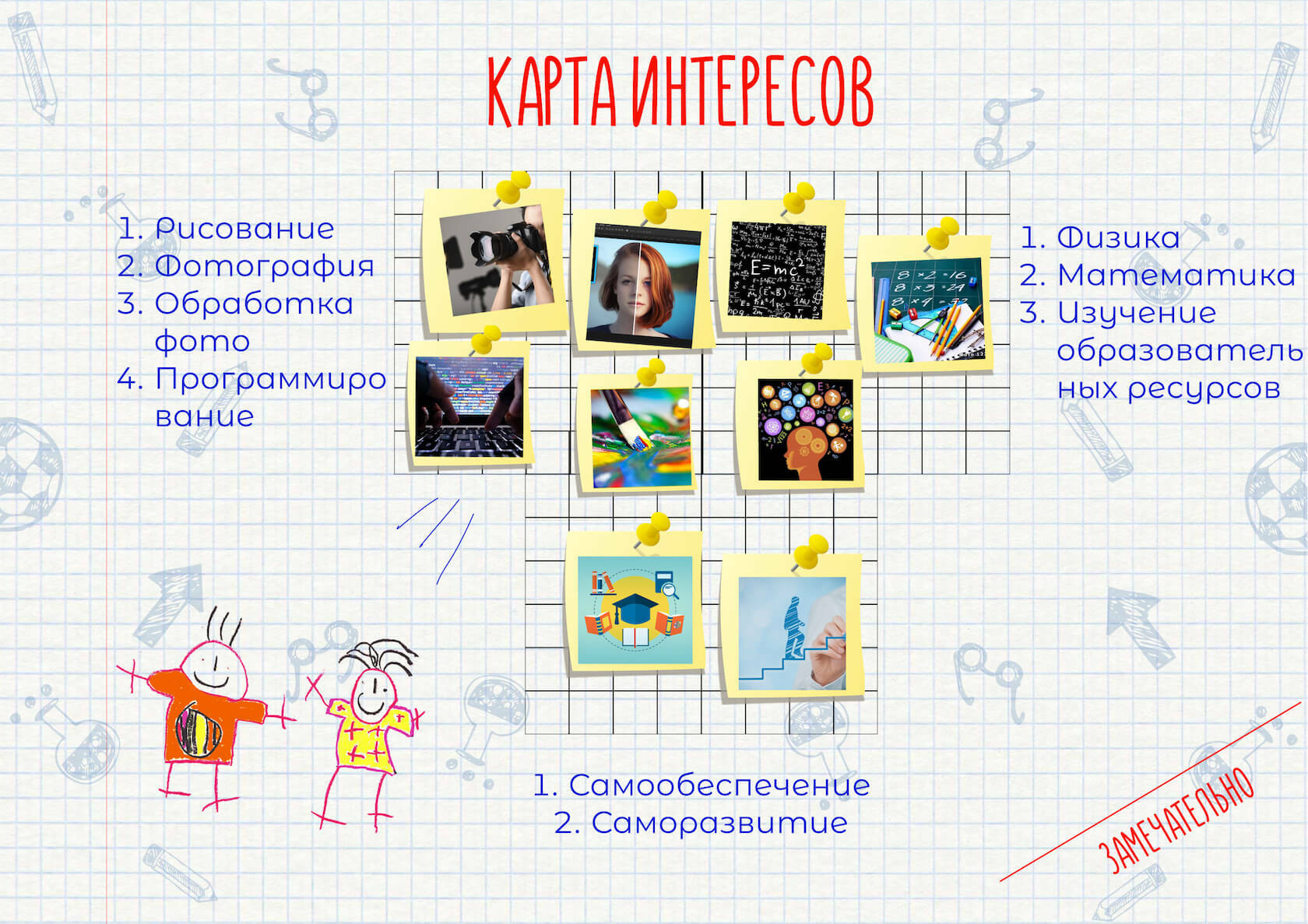 Карта интересов детей