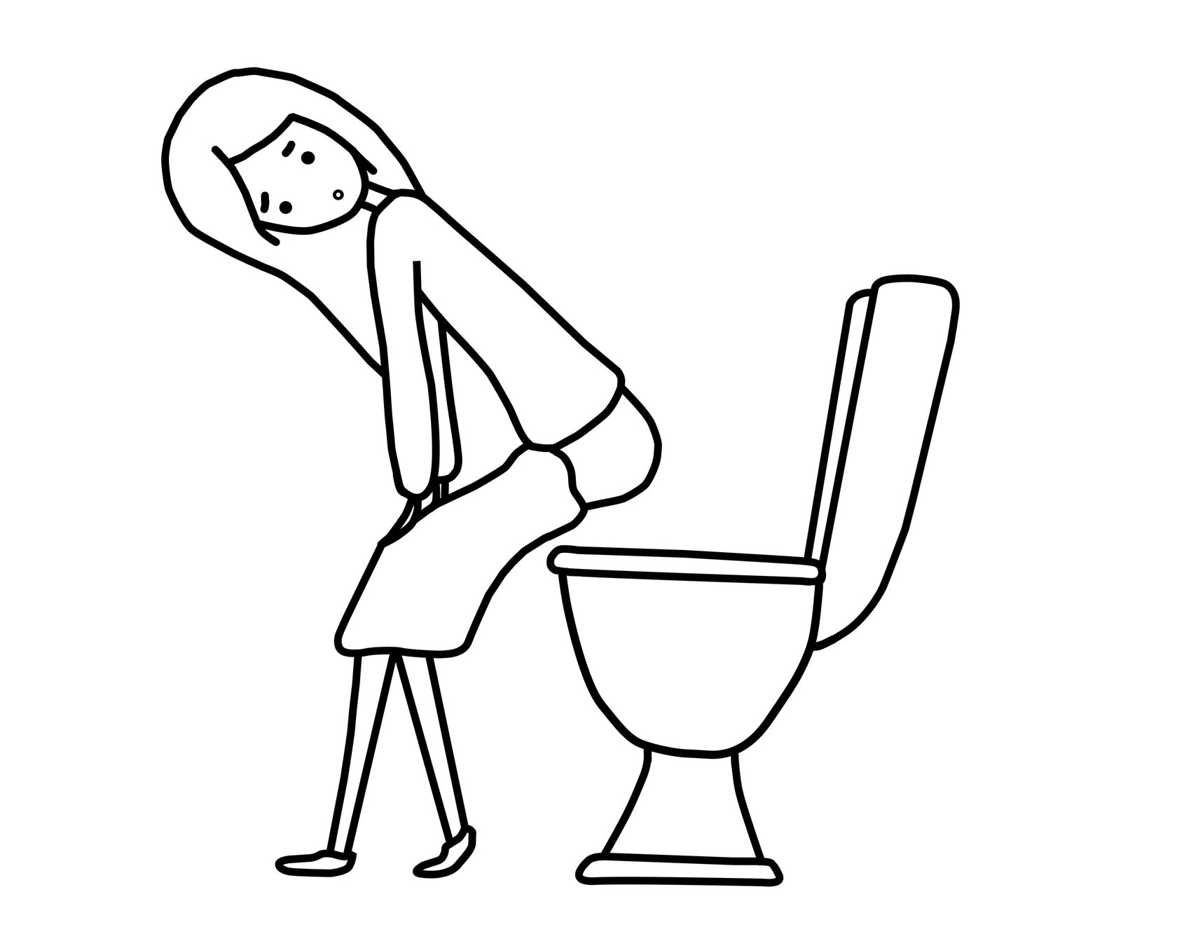 Зависание орлом в туалете - одна из типичных поз, когда сиденье унитаза грязное