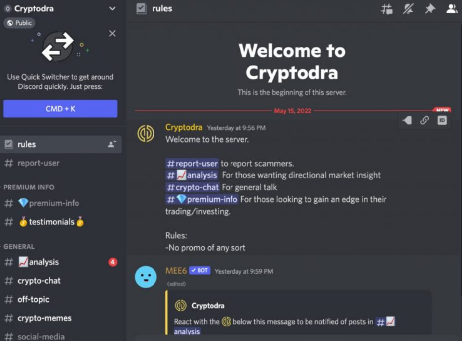 Crypto Discord server