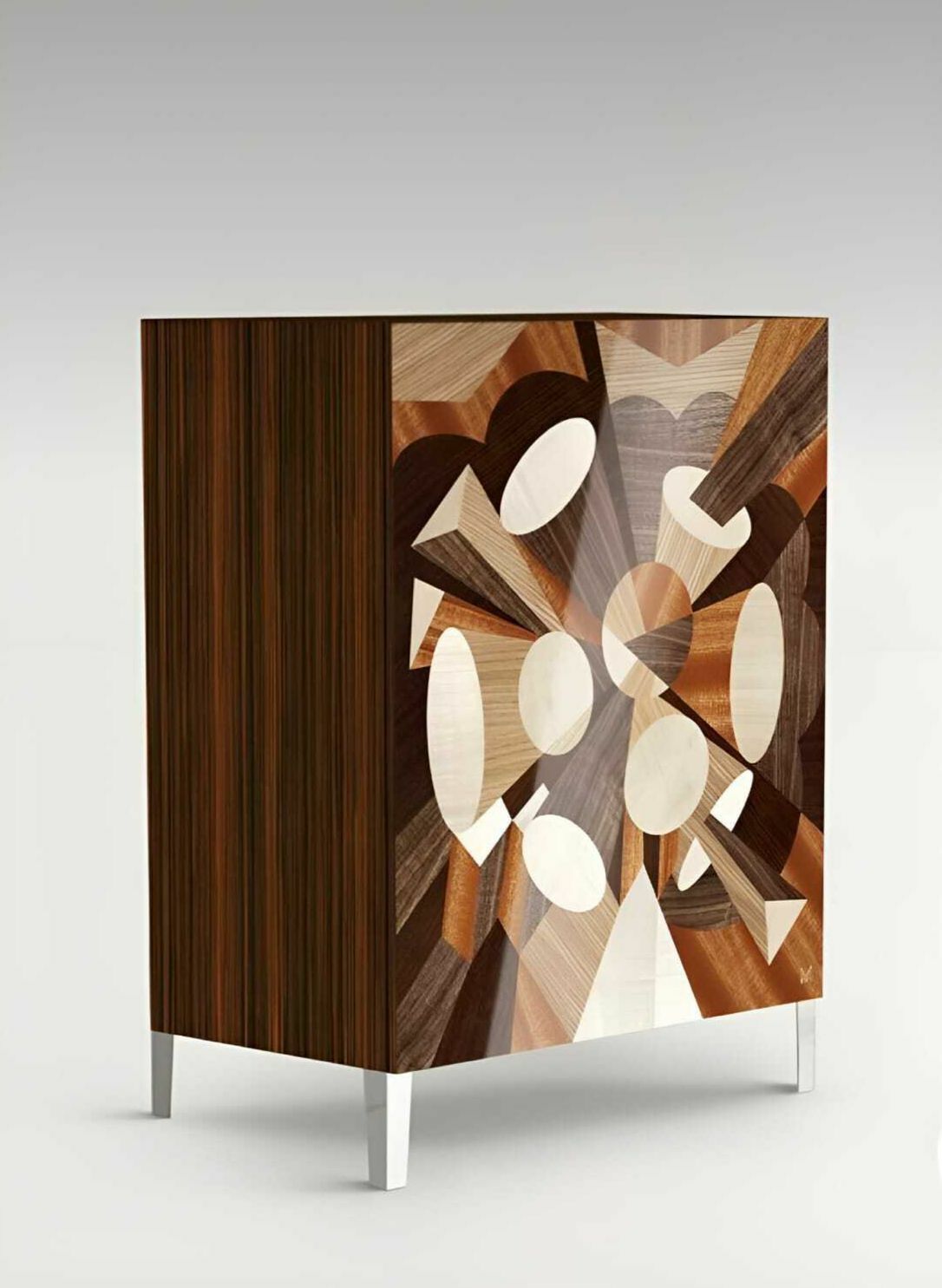 лестница в квартиру из шпона ясень 