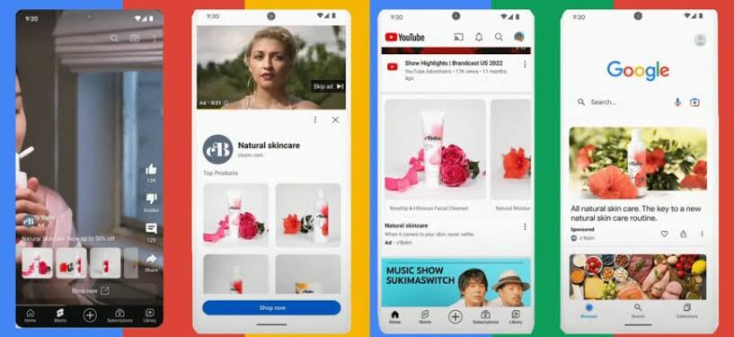 Примеры размещений Demand Gen в YouTube и рекомендациях Google