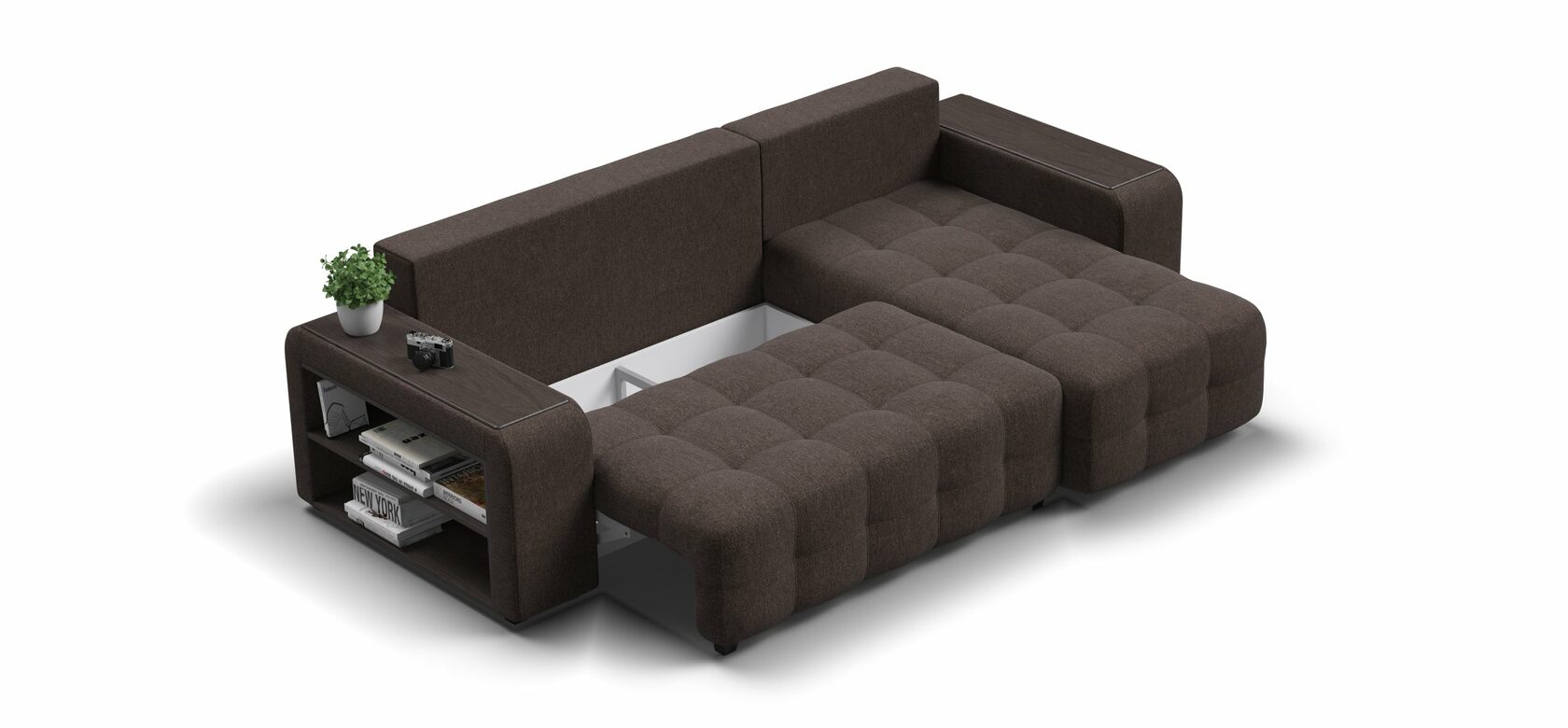 угловой диван из много мебели