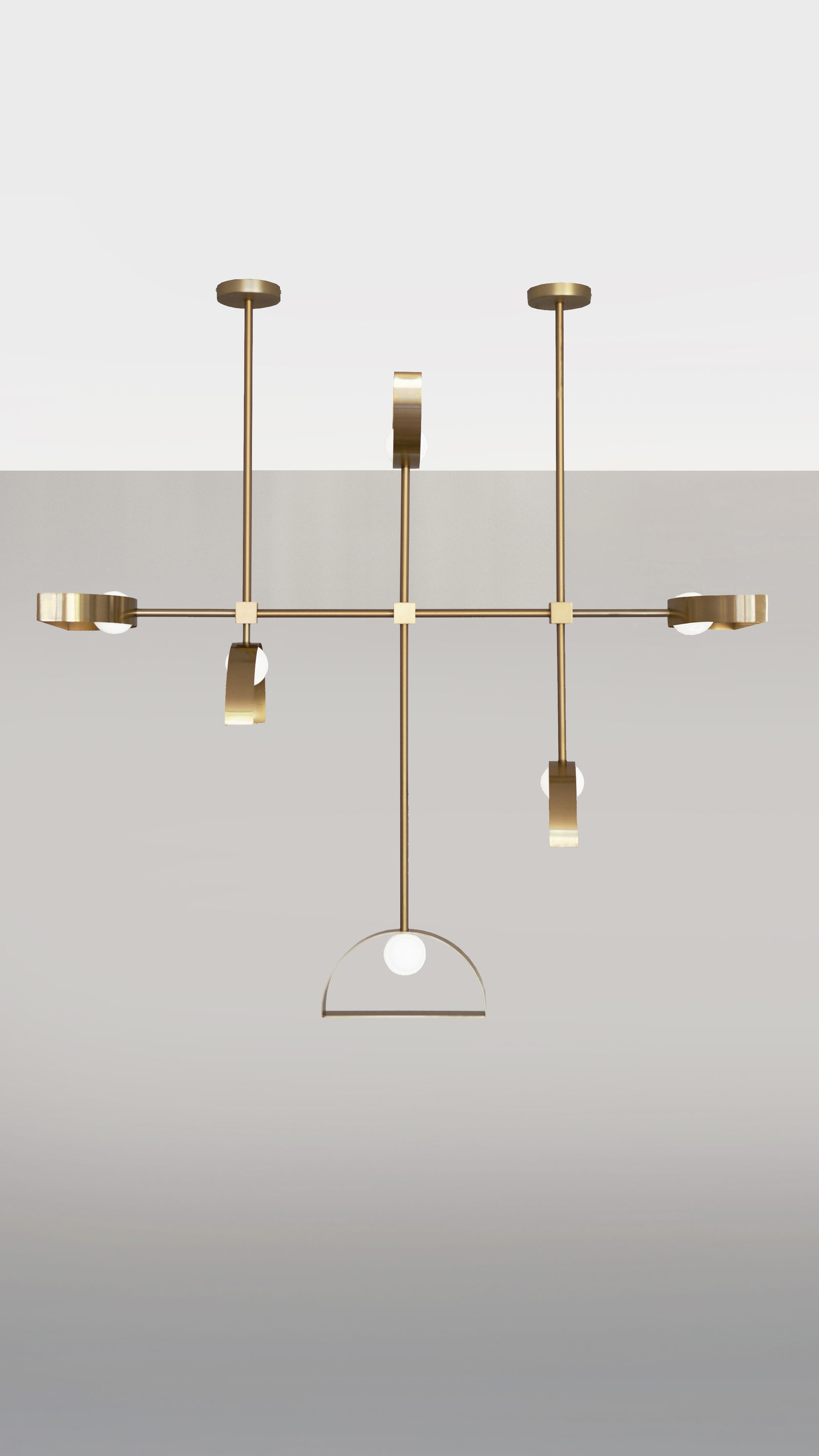 SPHERE AND CUT CIRCLE PENDANT LIGHT