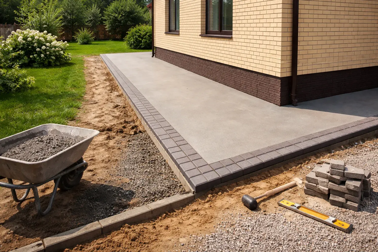 Отмостка вокруг дома