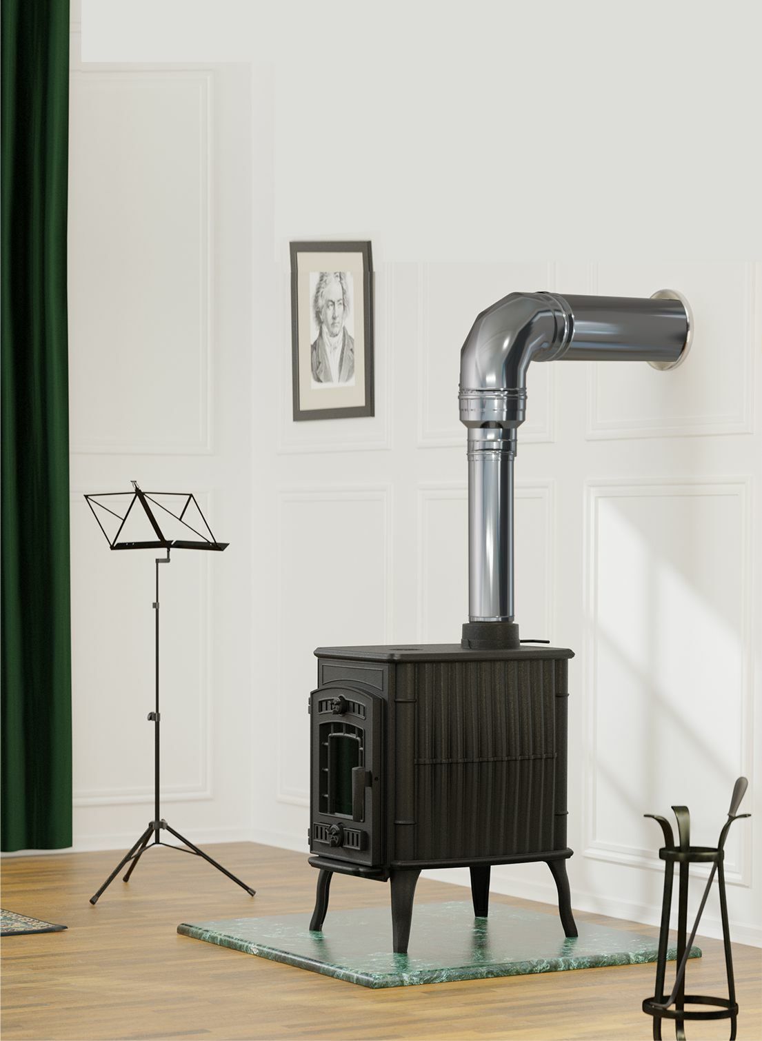 Чугунная Печь С Дымоходом Купить