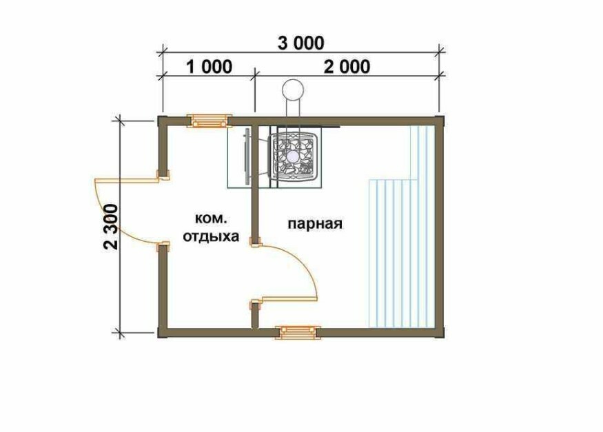 План маленькой бани для дачи недорого