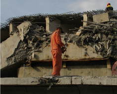 Ликвидация последствий обрушения путепровода в Екатеринбурге