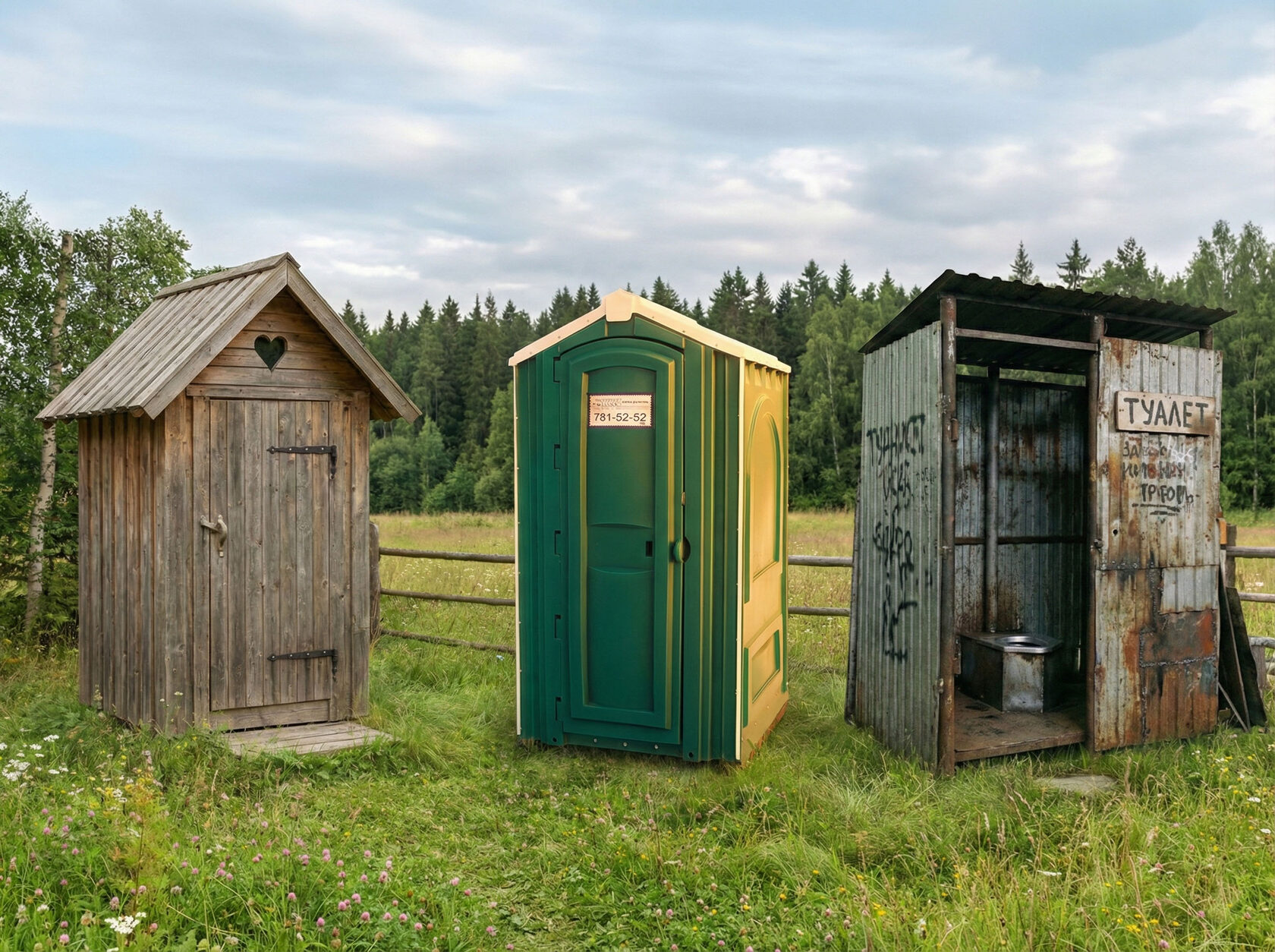 Туалетная кабина ЭКОМАРКА на дачном участке