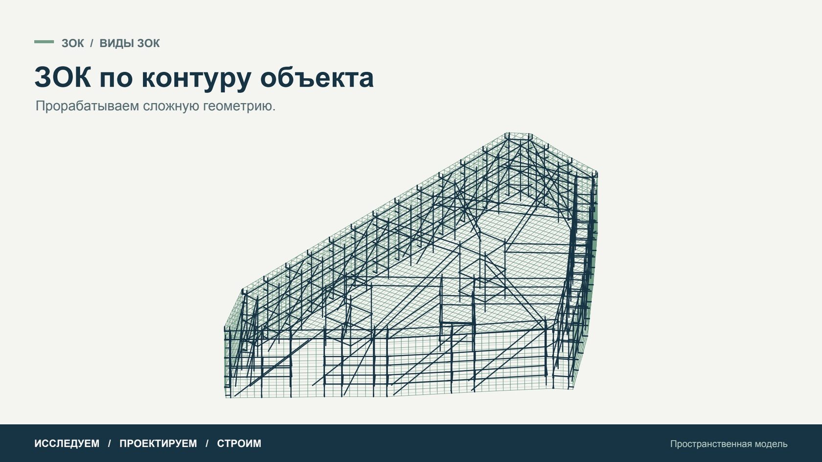 ЗОК по контуру объекта — Пространственная модель