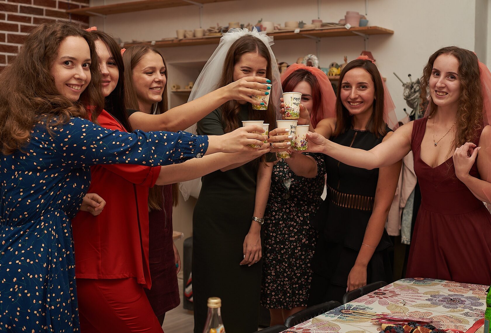 Bachelorette party pottery class in Austin