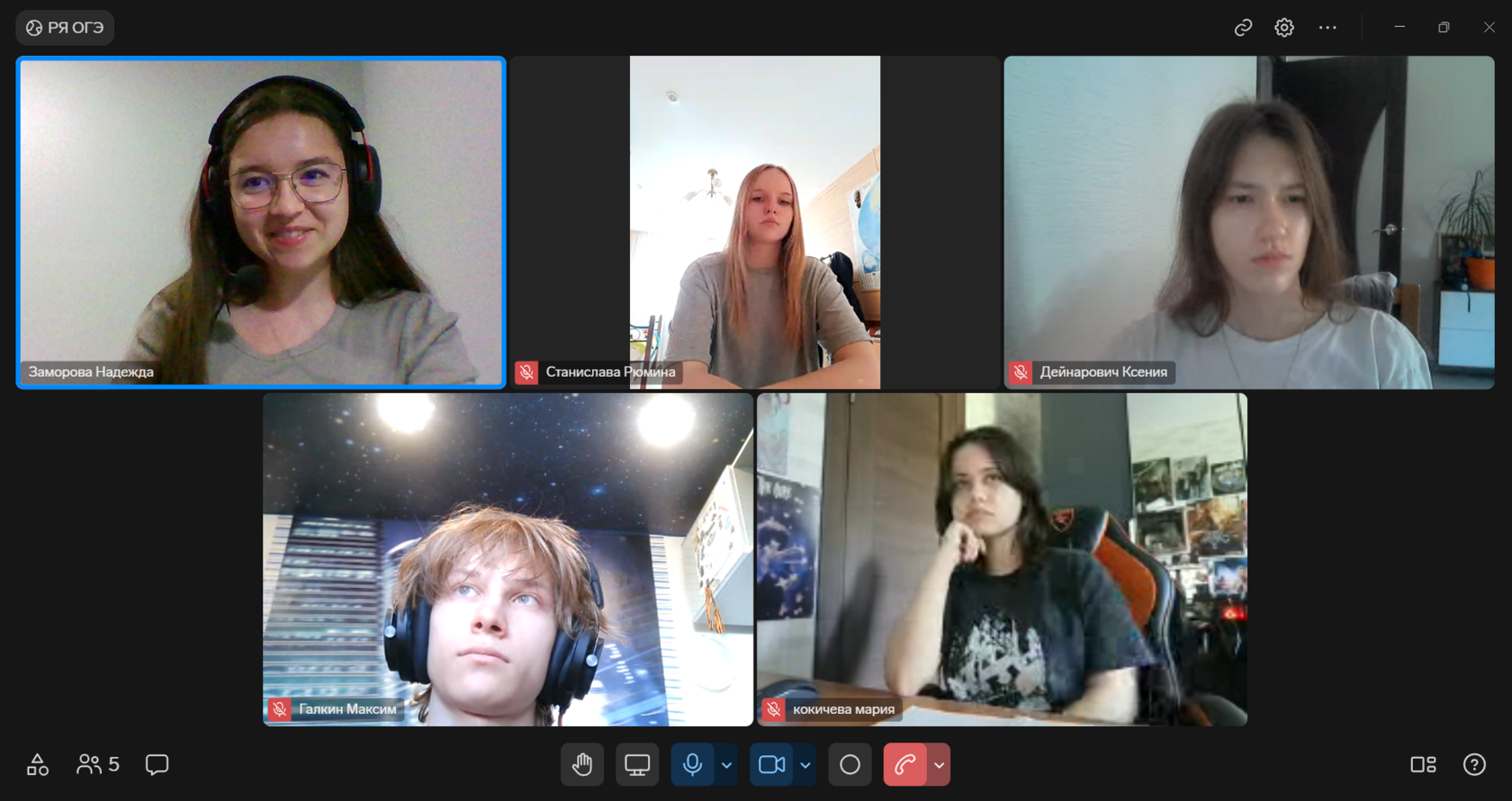 Group video conference — multiple participants