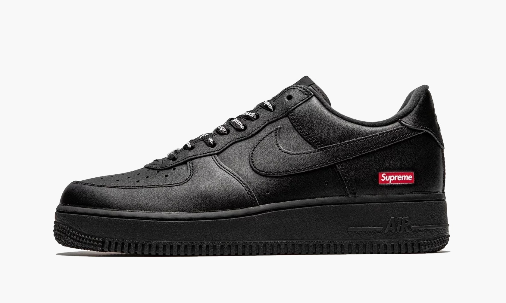 NIKE AIR FORCE 1 LOW SUPREME MINI BOX LOGO BLACK 100