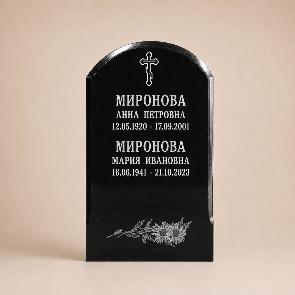 Оформление памятника 60×40 см — работа мастерской № 111