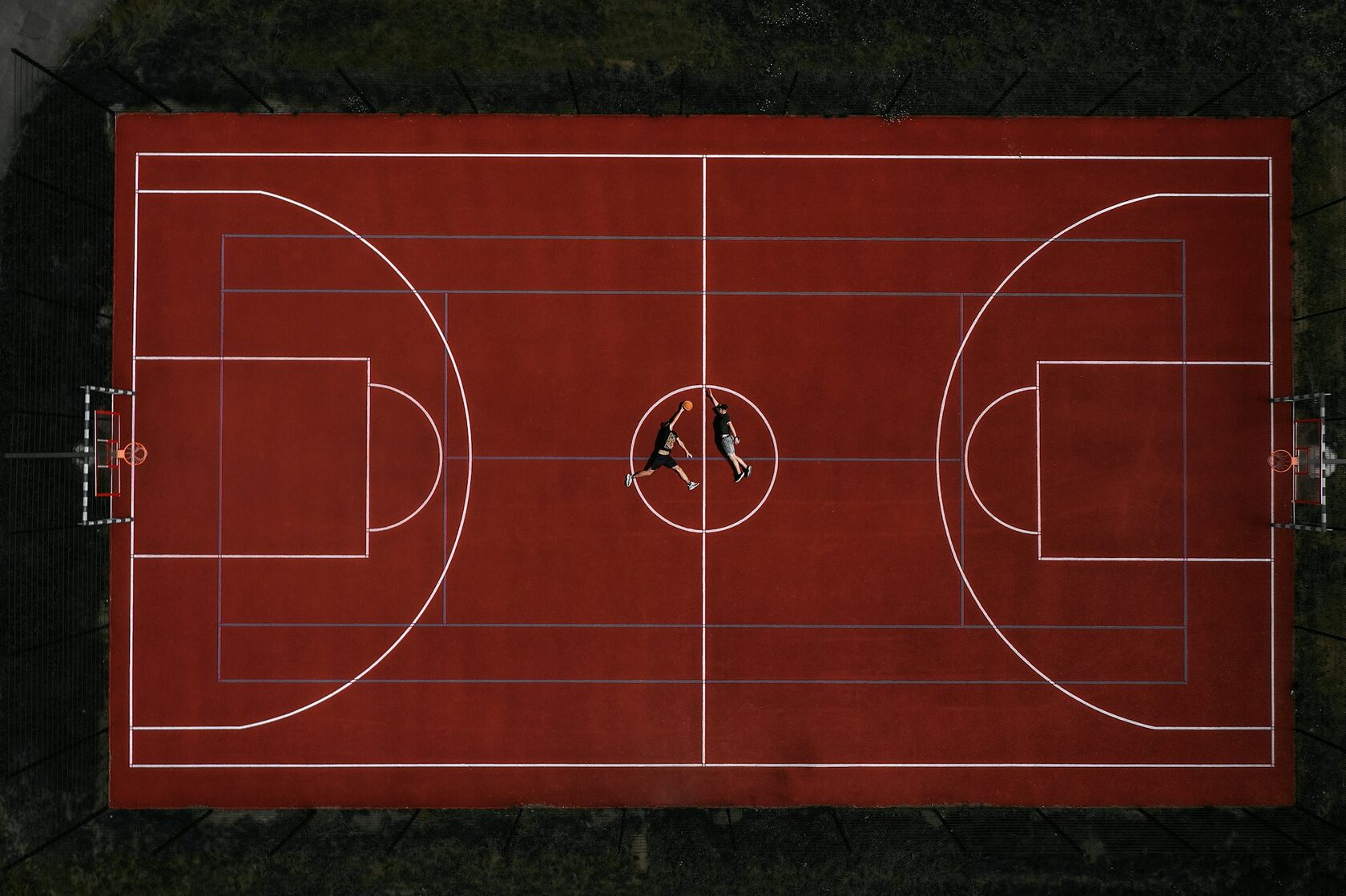 Basketball court interface