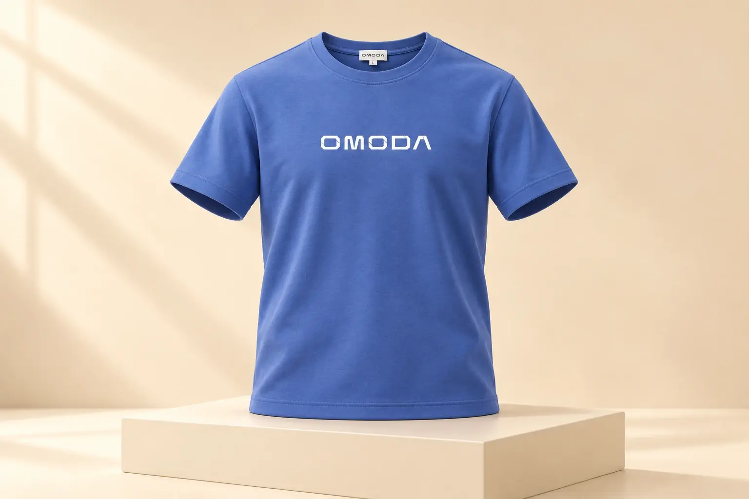 Футболка OMODA, синяя — пошив корпоративного мерча СТЕЖ