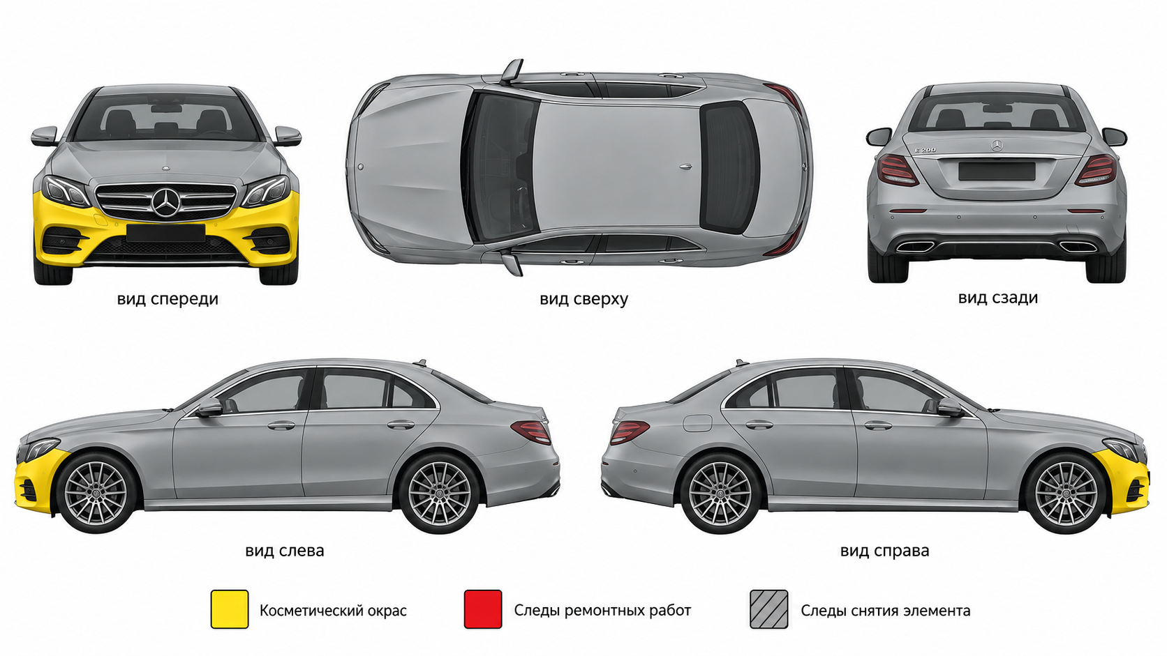 Карта ЛКП Mercedes-Benz E-класс