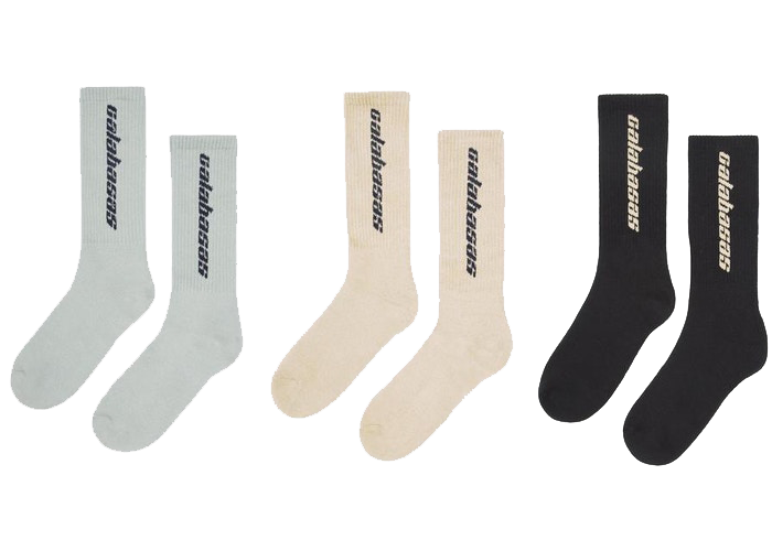 носки Yeezy Calabasas Socks (3 Pack) Core/Glacier/Sand купить