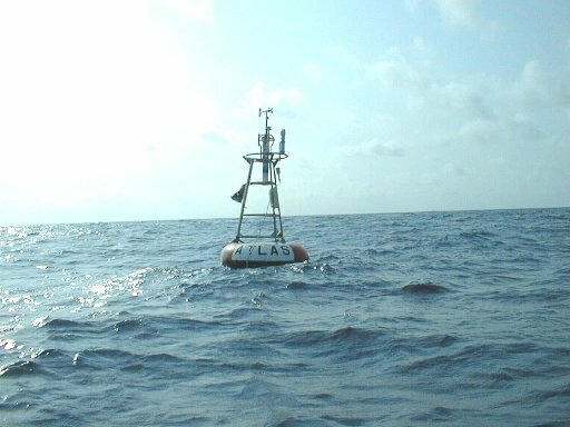 An ATLAS buoy from the PIRATA program, similar to the one at the 