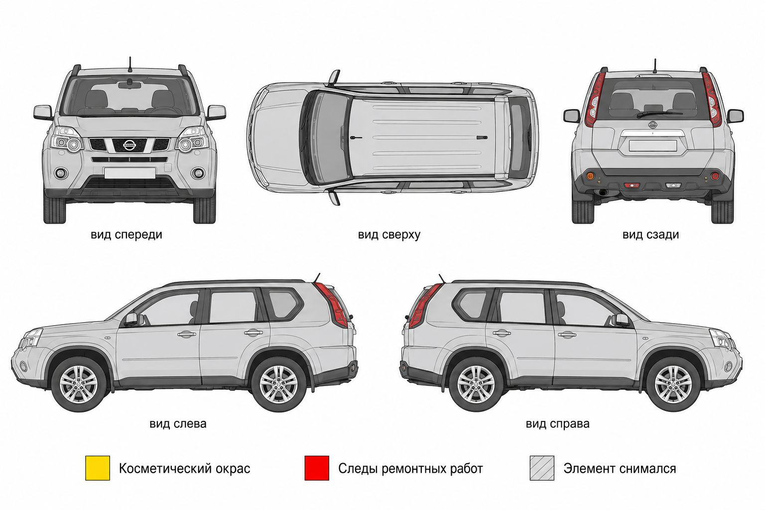 Карта ЛКП Nissan X-Trail