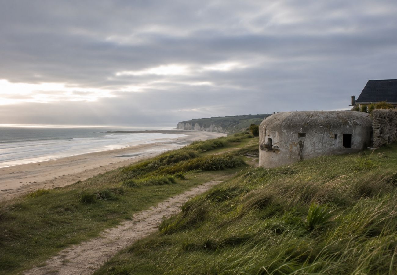 Normandy coast château overlooking the sea