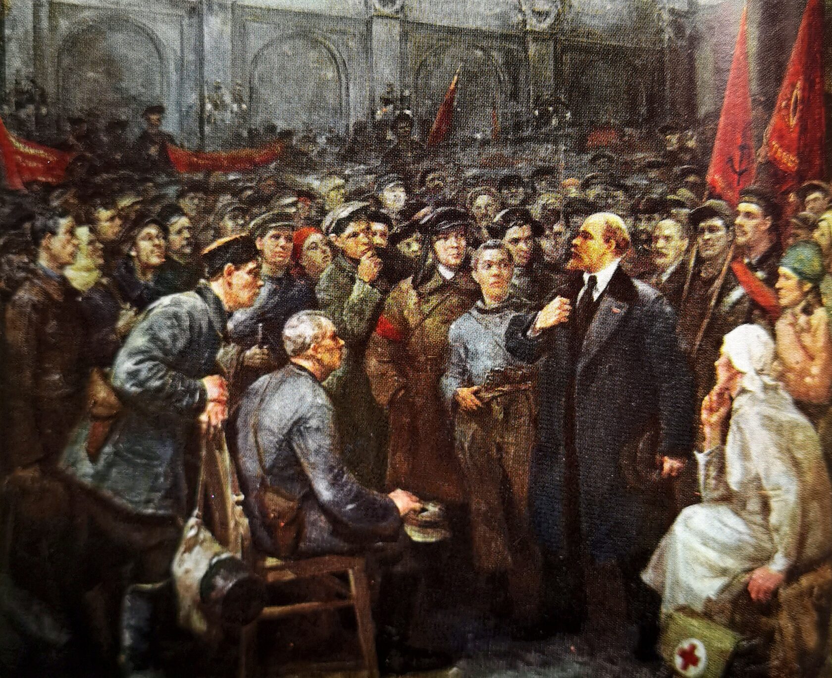 Выступление В.И. Ленина перед рабочими-коммунистами Иваново-Вознесенска, отправляющимися на фронт в 1919 г, 1937 г.