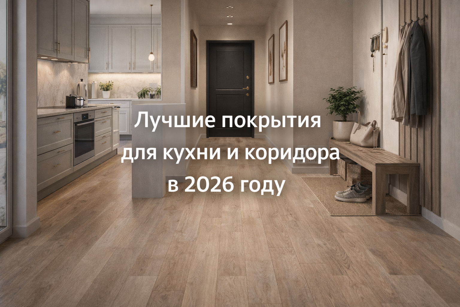 Лучшие напольные покрытия для кухни и коридора в 2025–2026 — сравнение SPC-кварцвинила, клеевого винила и влагостойкого ламината 33/34 для СПб и ЛО