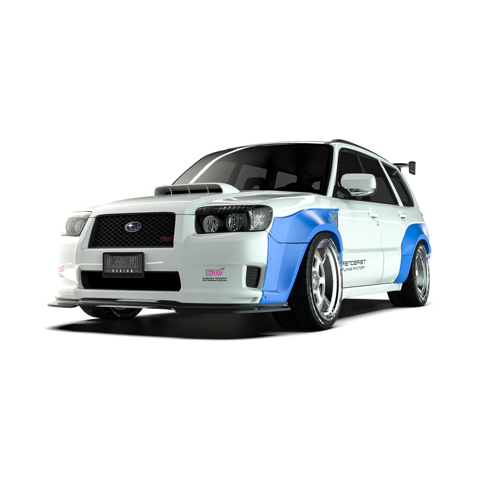 FENDERIST SPEC S Fender Flares Set / Wide Body Kit Ver.1 SUBARU FORESTER SG 05-07 STI / CrossSport